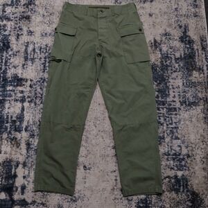 Wallace & Barnes Cargo Pants Mens 32x30 Relaxed Fit Ripstop Green Military